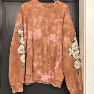 Civil Regime Women's Floral Embroidered Sweatshirt - Brown